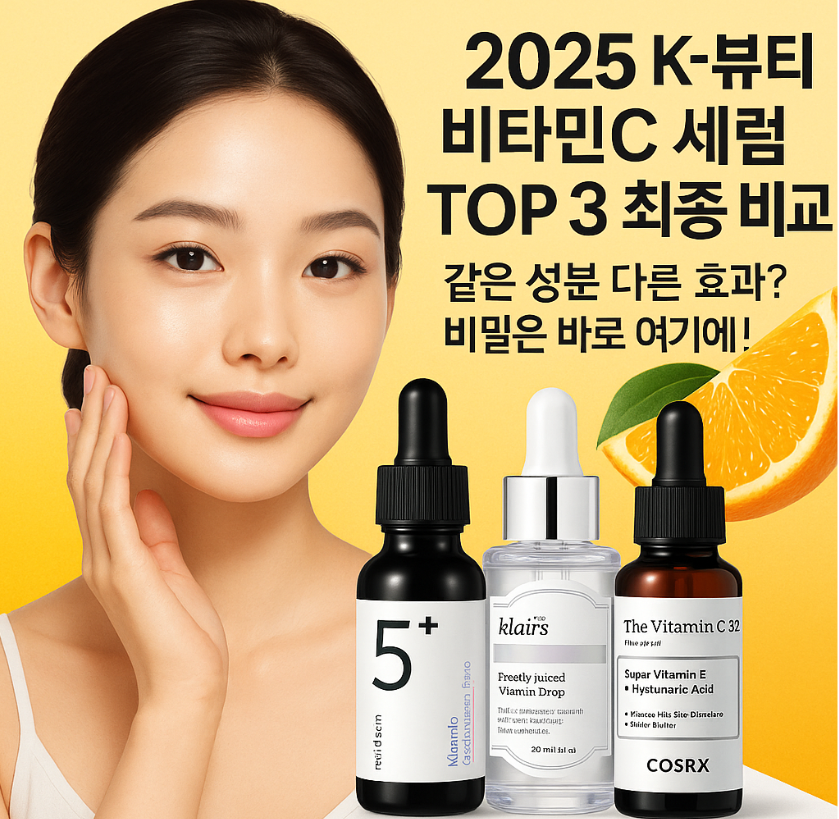 2025 K-뷰티 비타민C 세럼 TOP 3 최종 비교! 🍊 같은 성분 다른 효과? 비밀은 바로 여기에! ❘ 만물안박사