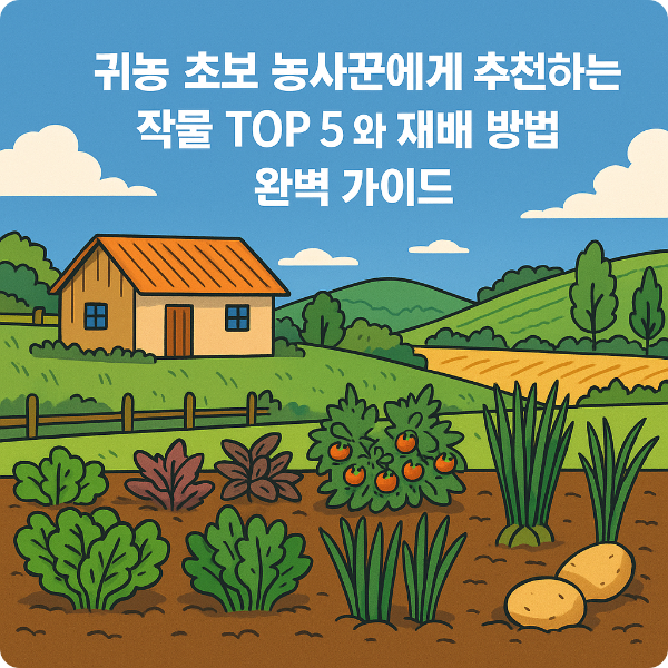 귀농 초보 농사꾼에게 추천하는 작물 TOP 5와 재배 방법 완벽 가이드