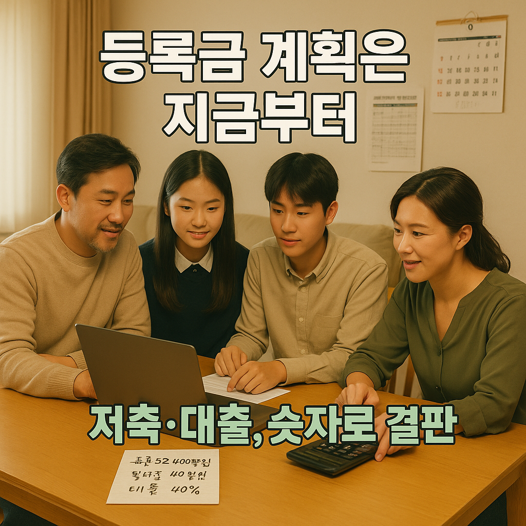 대학 등록금 준비하는 가족의 모습