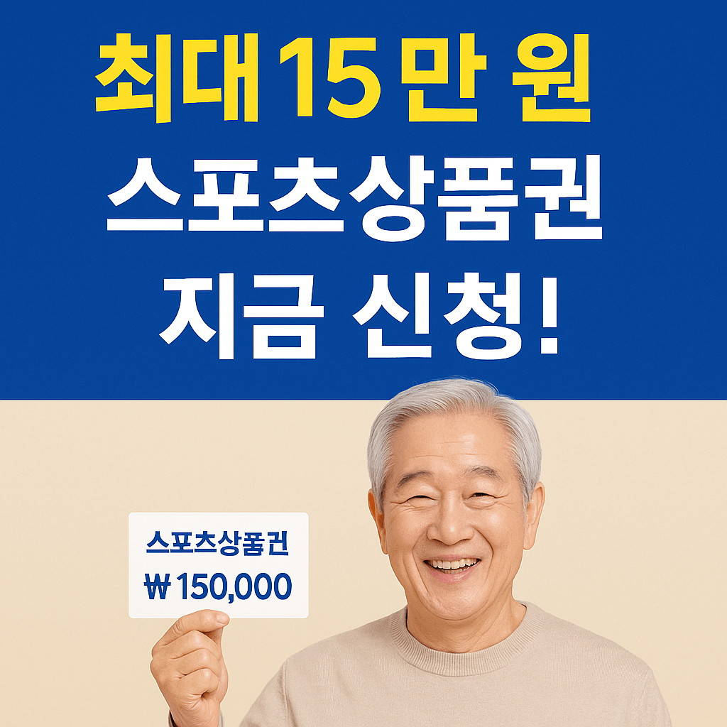 기초연금 수급자는 최대 15만 원 스포츠상품권을 받을 수 있습니다