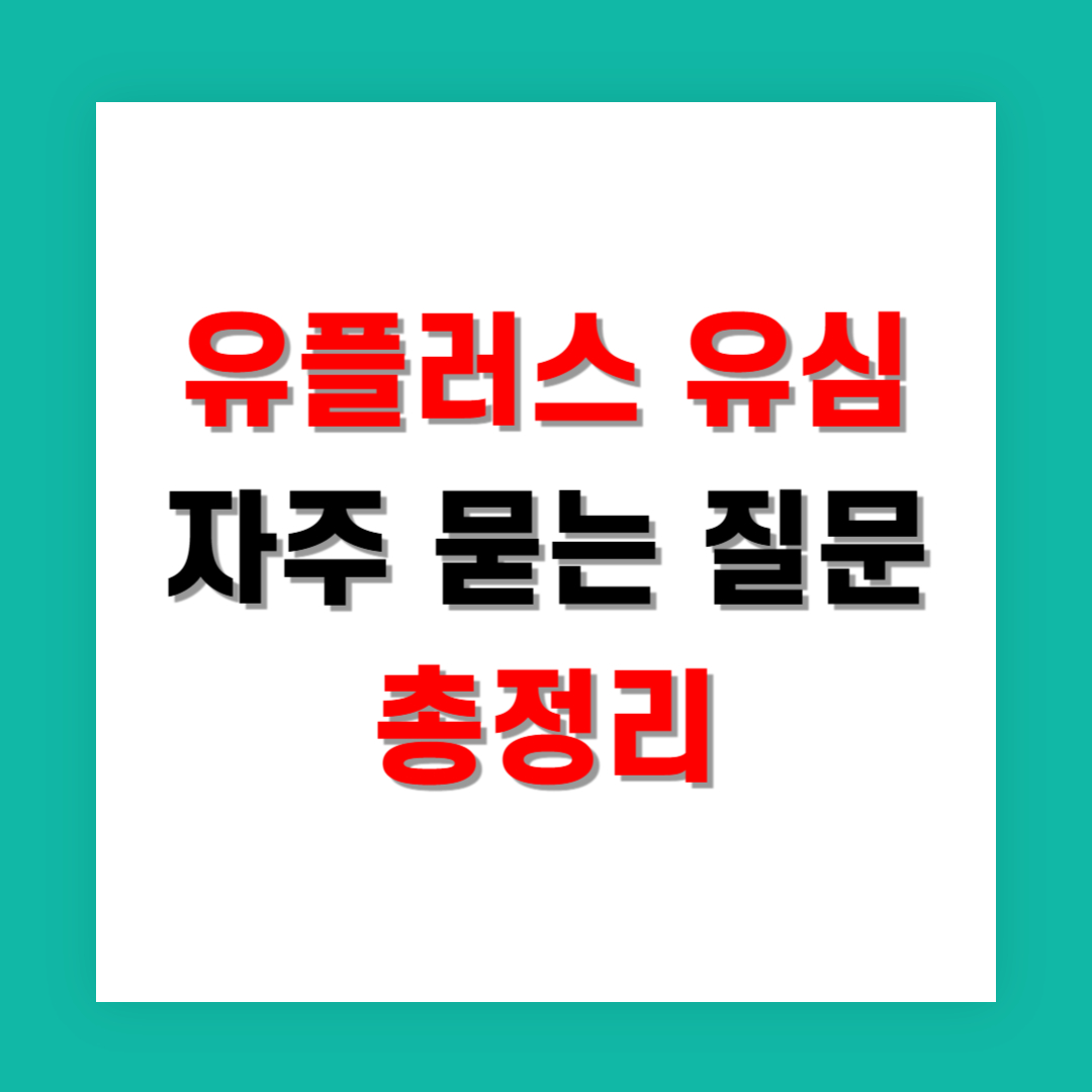 유플러스 유심 이전 시 자주 묻는 질문 총정리