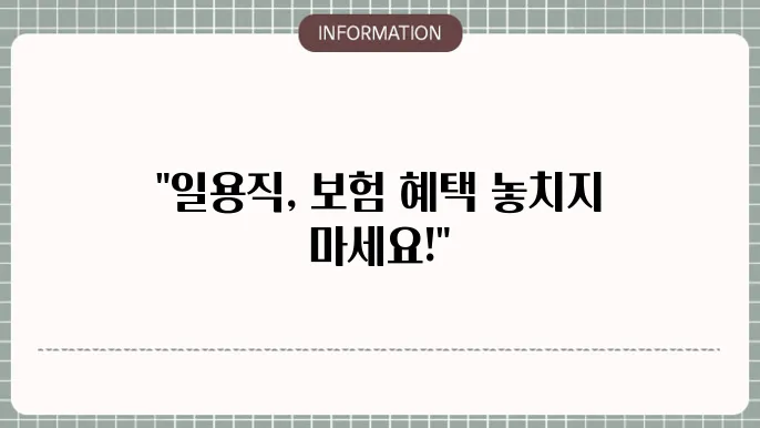 일용직4대본연결: 안와의 저리