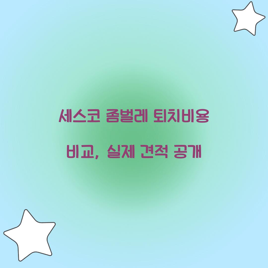 세스코 좀벌레 퇴치비용