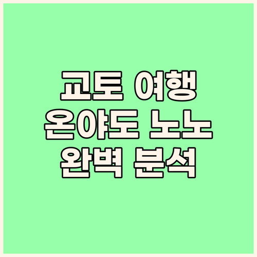 교토 여행객 필독 온야도 노노 교토시..