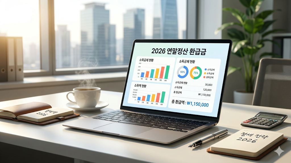 직장인 세금 환급 계산 화면