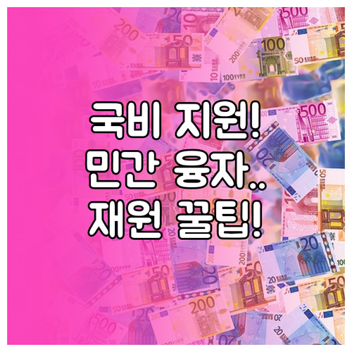 도시 재생사업 재원 조달: 국비 지원..