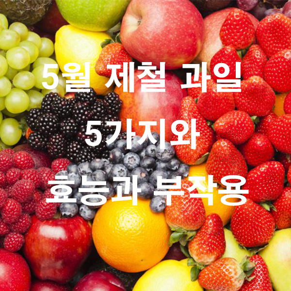 5월 제철 과일 5가지와 효능과 부작용