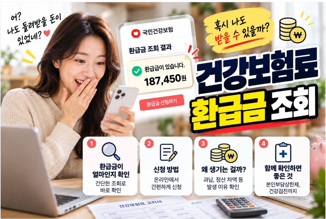건강보험료 환급금 조회, 내가 돌려받을 돈 있는지 확인하는 방법
