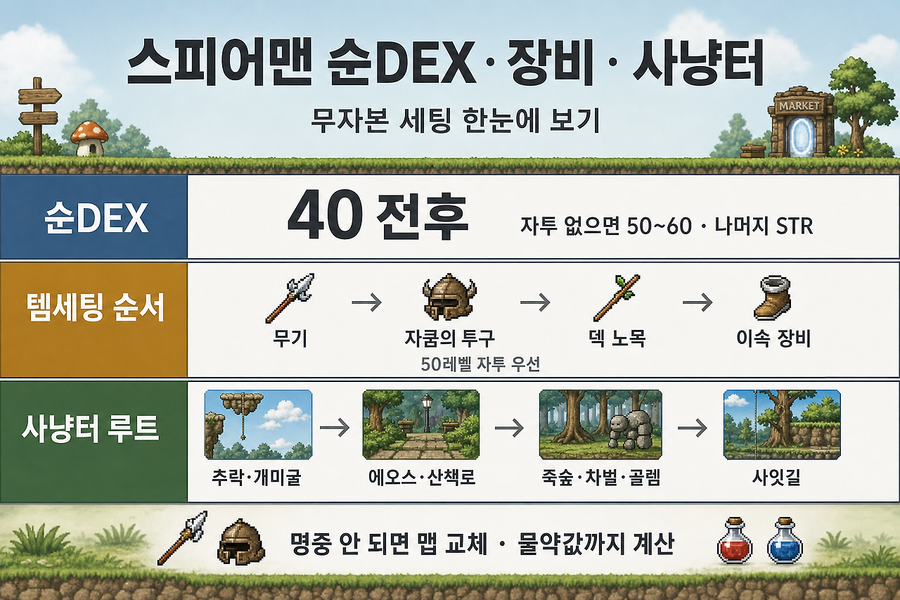 레벨별 추천 사냥터 및 흑자 가이드 (30~80레벨)