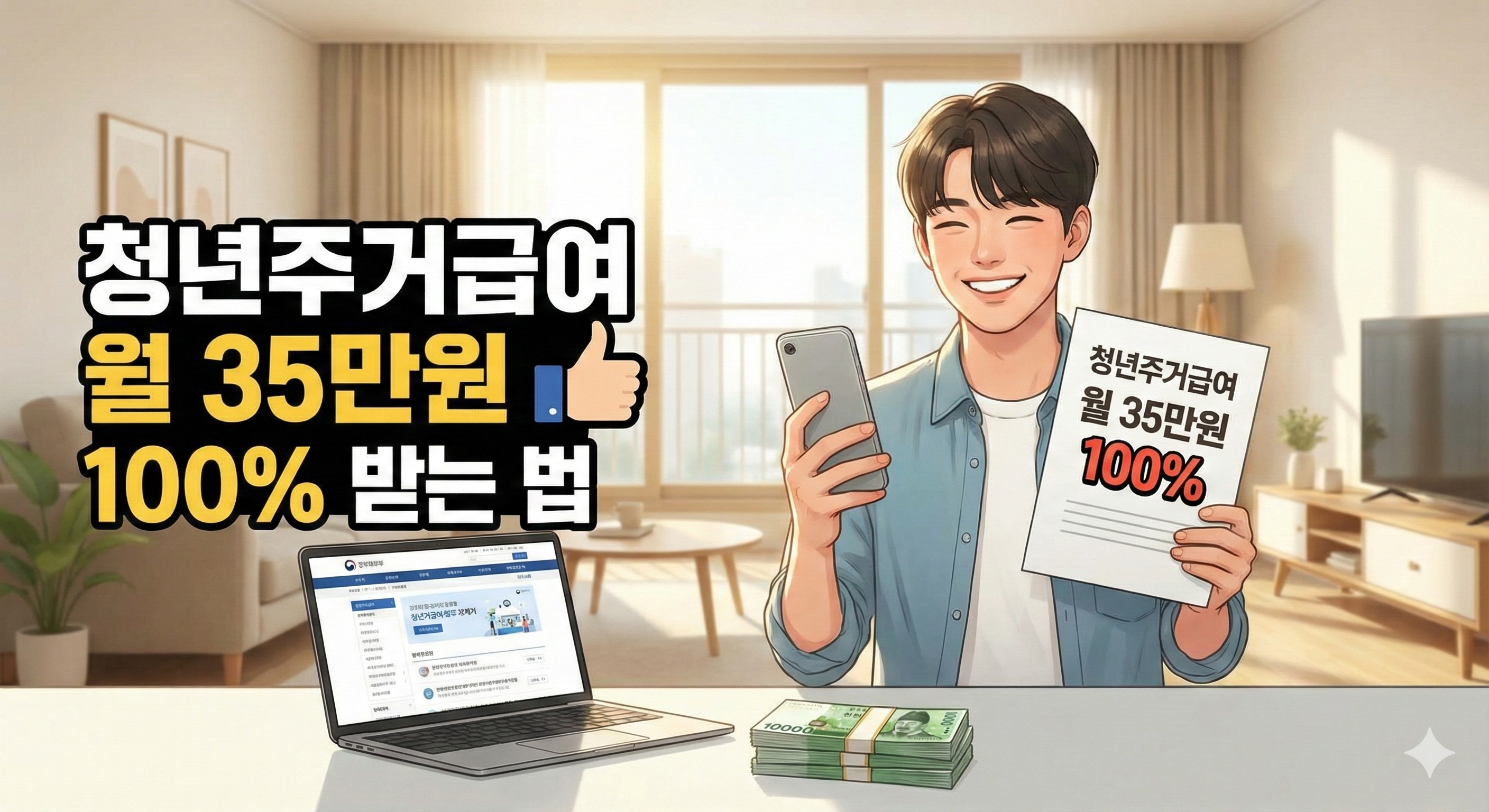 청년주거급여 월 35만원 100%