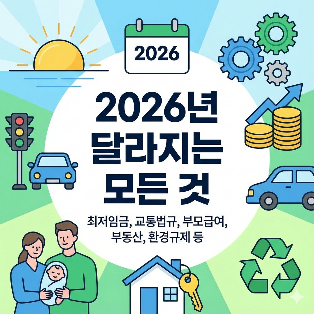 2026년 새해 달라지는 제도와 법령, 놓치면 손해 보는 핵심 정리