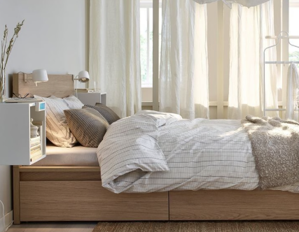 침대 프레임에 따라 달라지는 침실 분위기 관련 사진