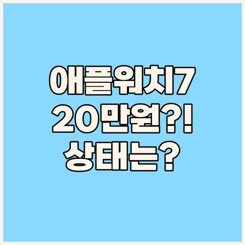 중고 애플워치 7, 20만원에 득템?