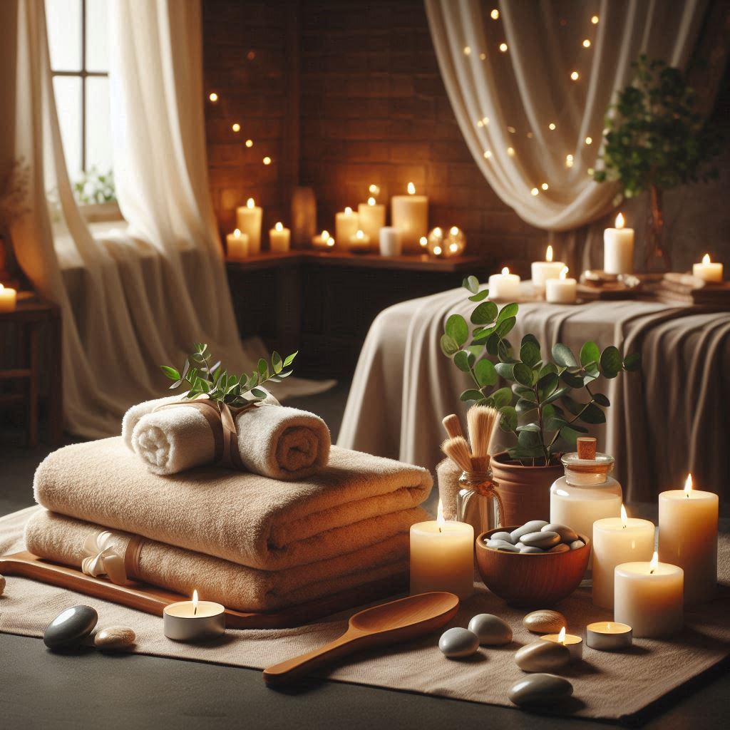 피부,체형관리 샵 배경