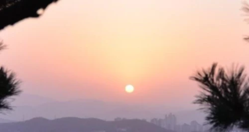 문학산_일출