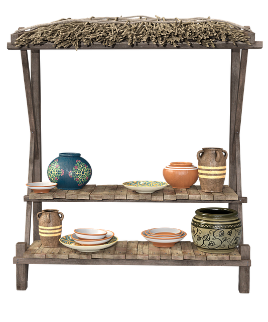 그릇 진열 선반