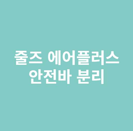 줄즈 에어플러스 안전바 분리