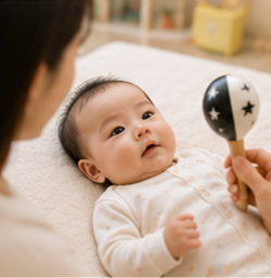 부모가 아이에게 장난감을 흔들어 주는 장면

Bright Korean family living room, Korean mother holding baby while checking government childcare support application on smartphone, cozy daylight interior, realistic photography style, warm tone, baby toys around, high detail, natural Korean family look
