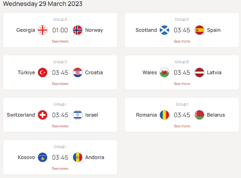 UEFA 유로 2024 예선 경기 일정 매치데이 2