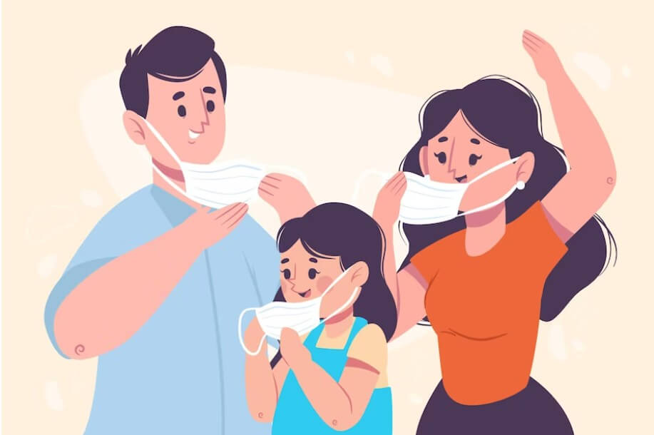 마스크 착용 사진입니다.