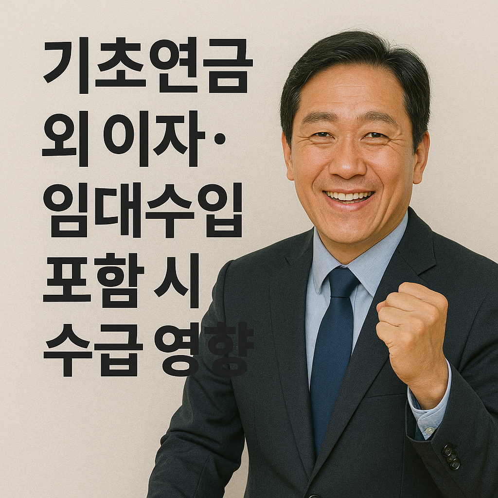 기초연금 외 이자&middot;임대수입 포함 시 수급 영향