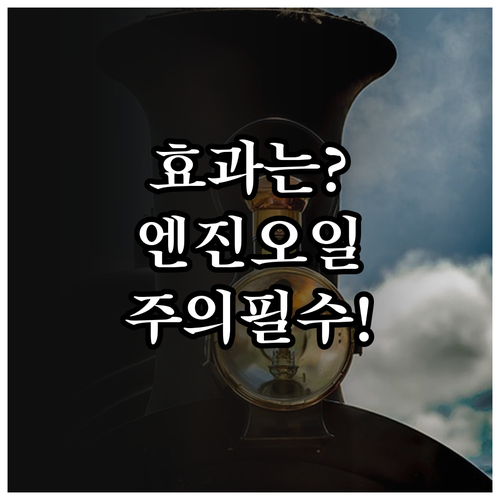 엔진오일 첨가제 사용 전 알아야 할 ..