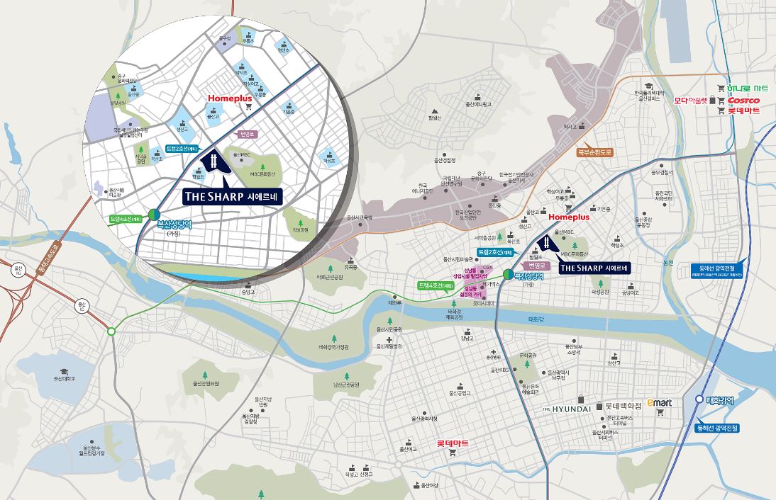 울산 더샵 시에르네 입지