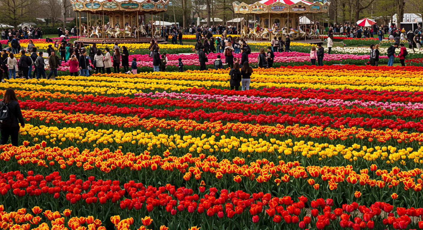 2025 꽃 구경 에버랜드 튤립축제에 관한 글의 이해를 돕기 위한 사진