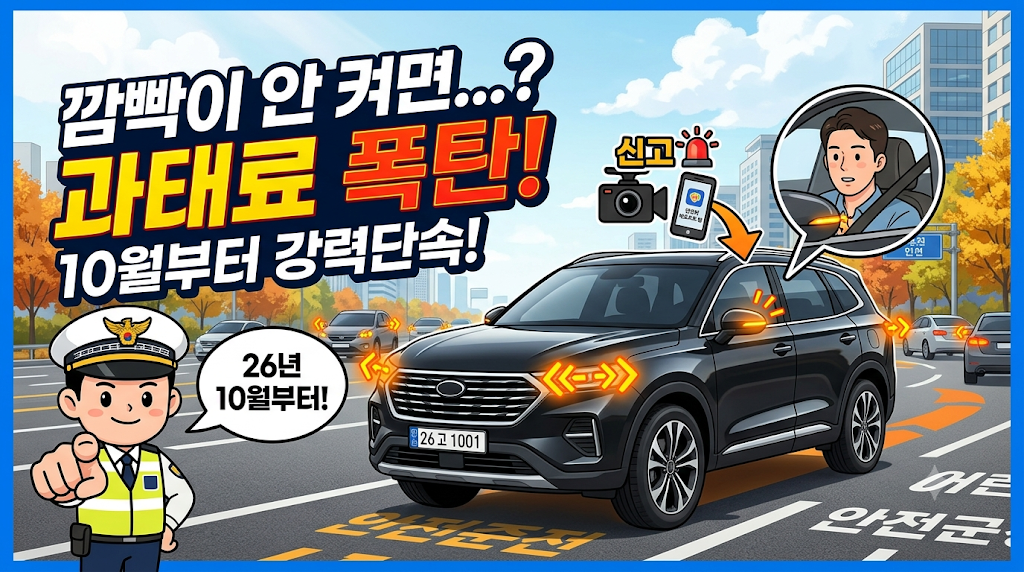 깜빡이 안 켜면?과태료 폭탄 10월부터 강력단속