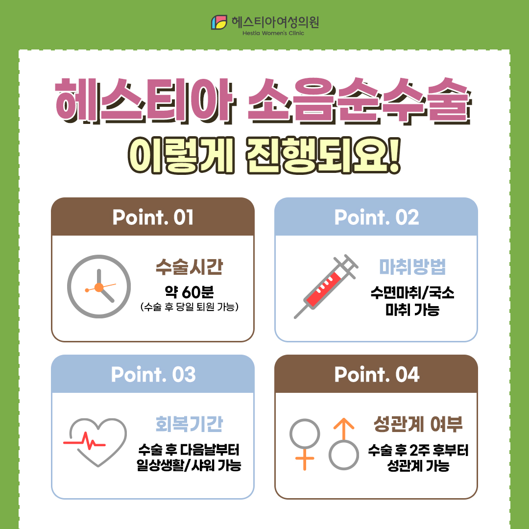 헤스티아 소음순수술 이렇게 진행되요!