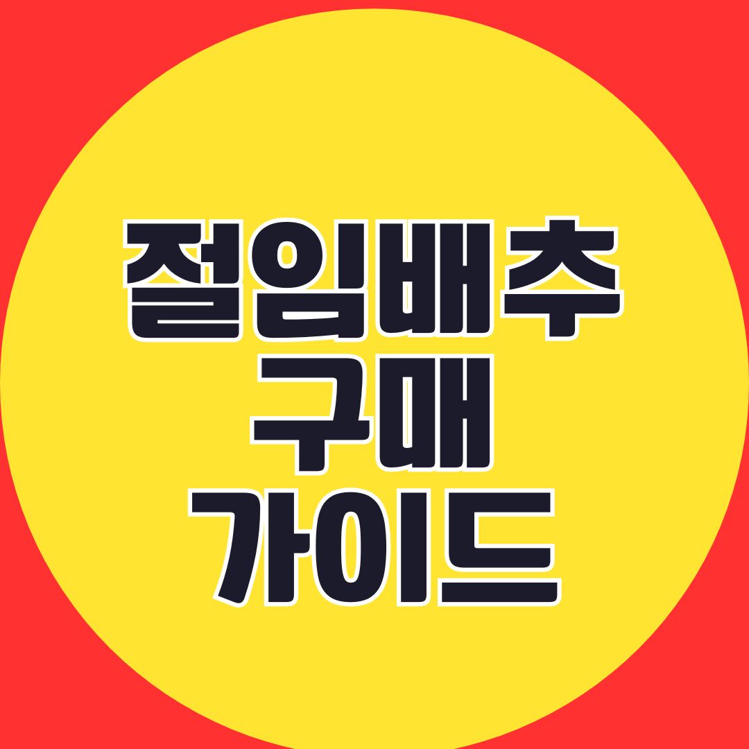 절임배추 구매가이드