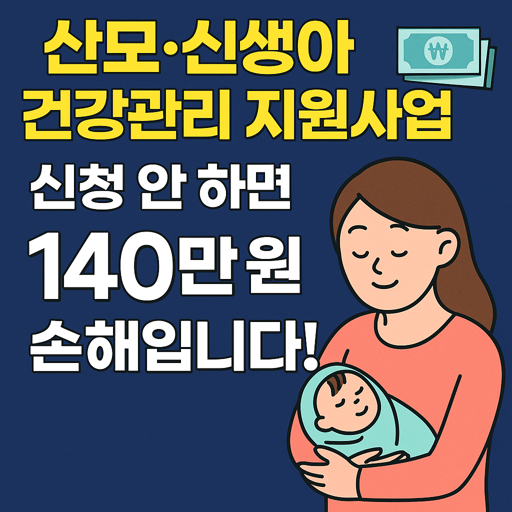 [산모신생아 건강관리 지원사업] 몰랐다면 140만 원 날릴 수 있어요!