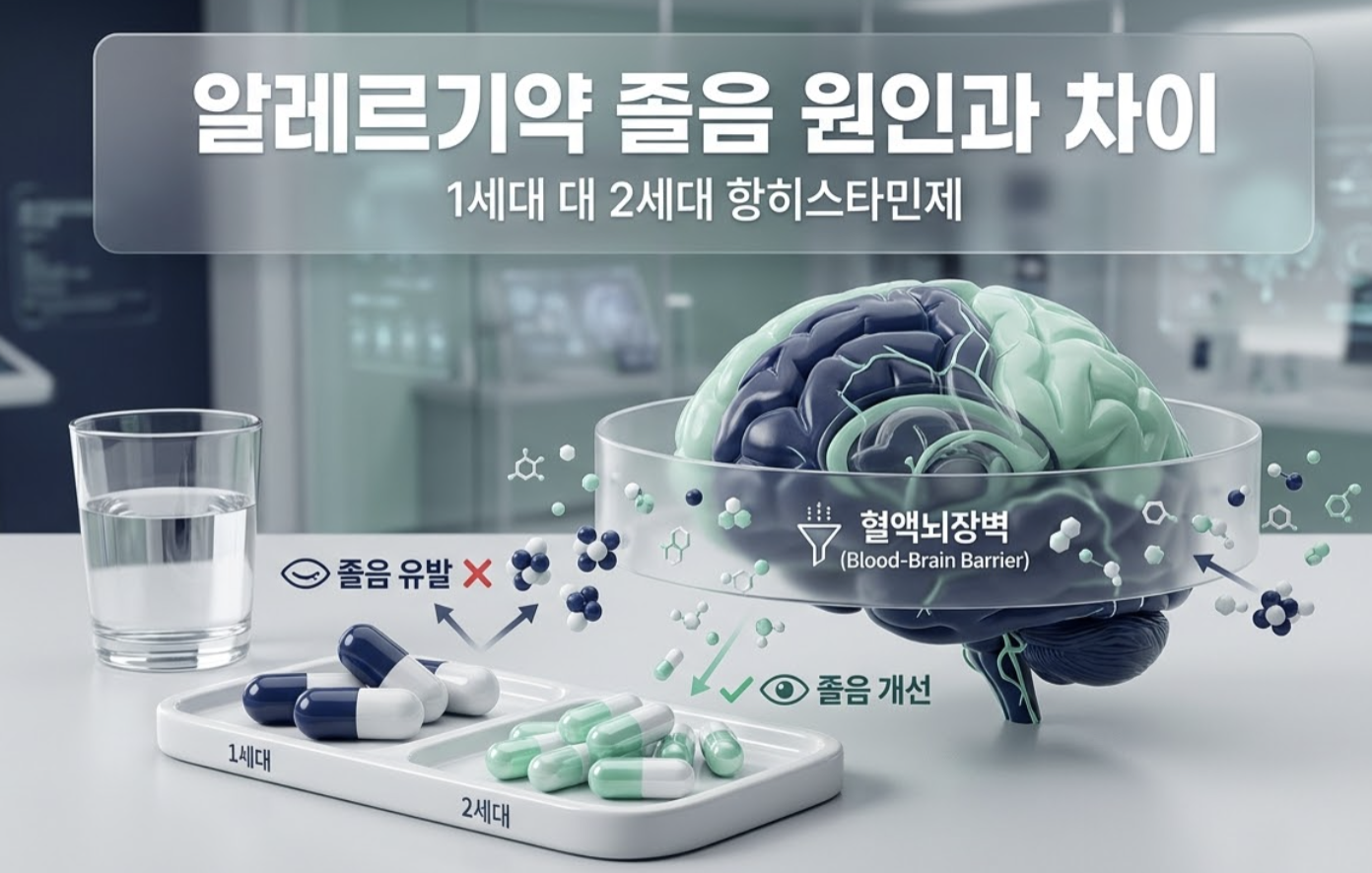 알레르기약 먹으면 왜 졸릴까? 1세대 2세대 항히스타민제 차이점 총정리