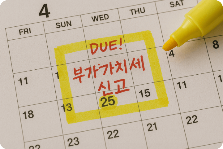 2025 1기 부가가치세 신고 납부 예정고지2