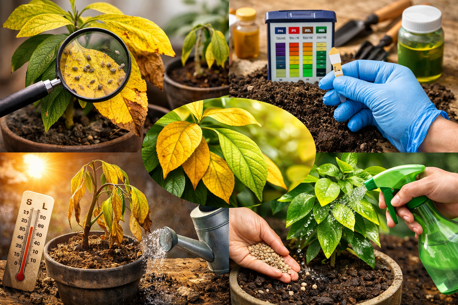 식물 잎이 노랗게 되는 이유