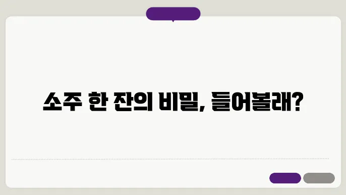 소주한잔의 감정