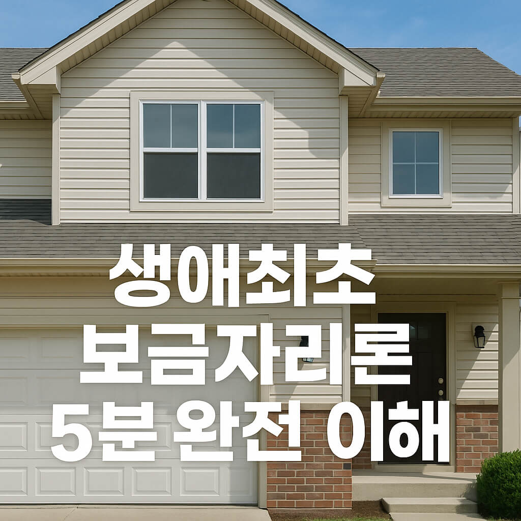 생애최초 보금자리론 완벽이해