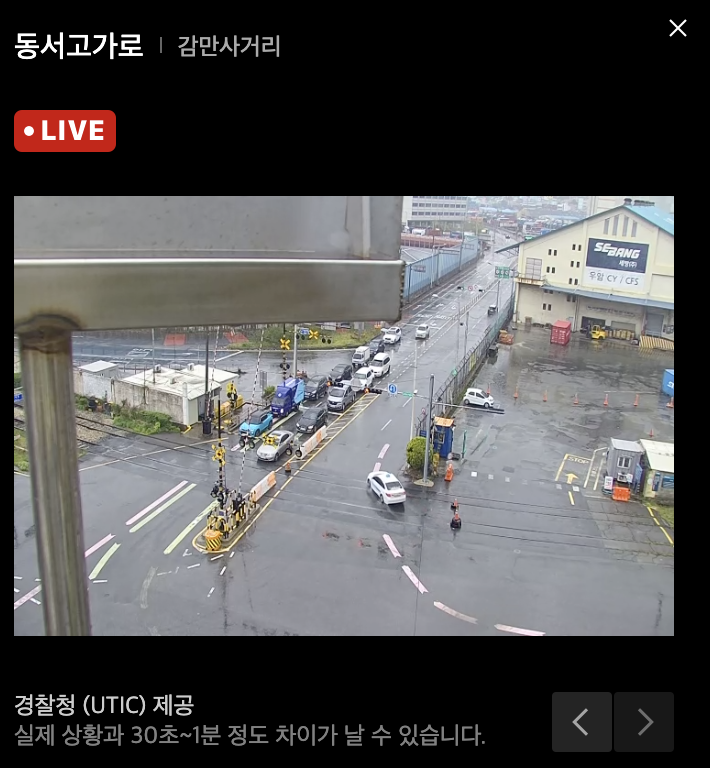 동서고가로 교통상황