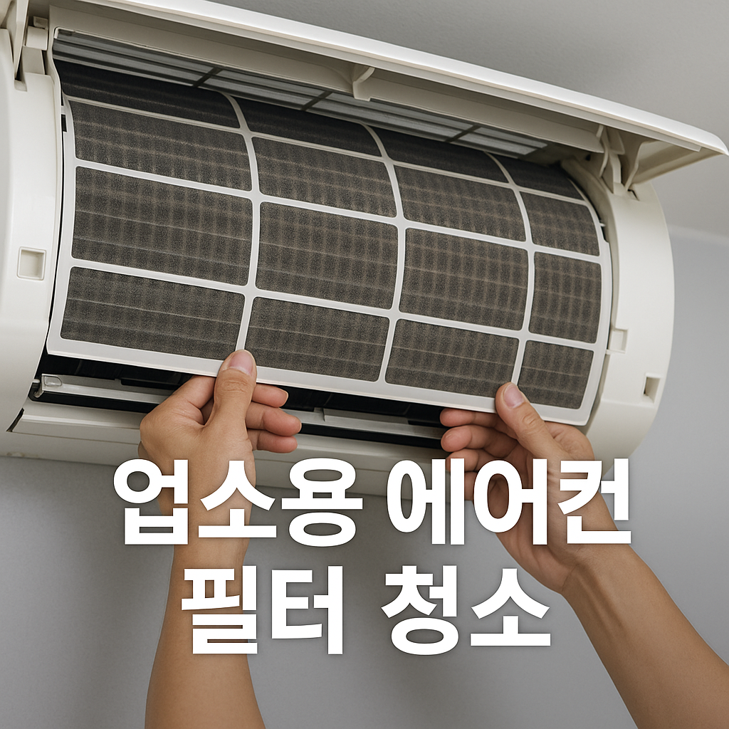 업소용 에어컨 필터 청소 관련 이미지