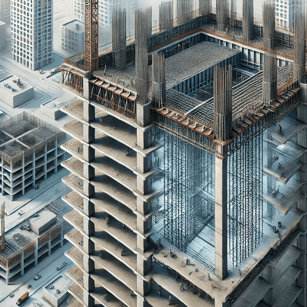 철근 콘크리트 구조물의 이미지