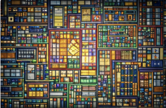 반도체 레이아웃 설계 사진