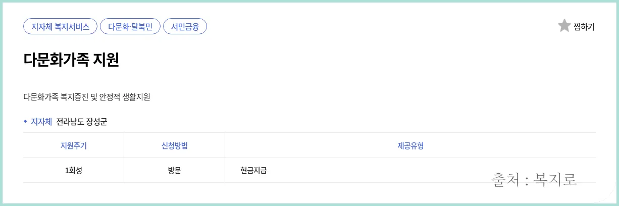 다문화가족 지원
