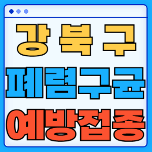 서울 강북구 폐렴구균 백신 무료 예방접종 비용지원 가격 신청방법 대상자 간격 13가 15가 20가 23가