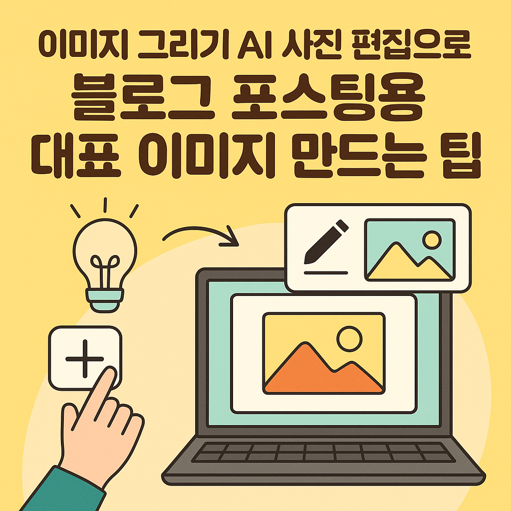 AI 사진 편집으로 블로그 포스팅 용 대표 이미지 만드는 팁