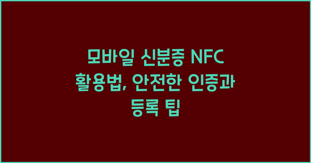모바일 신분증 NFC