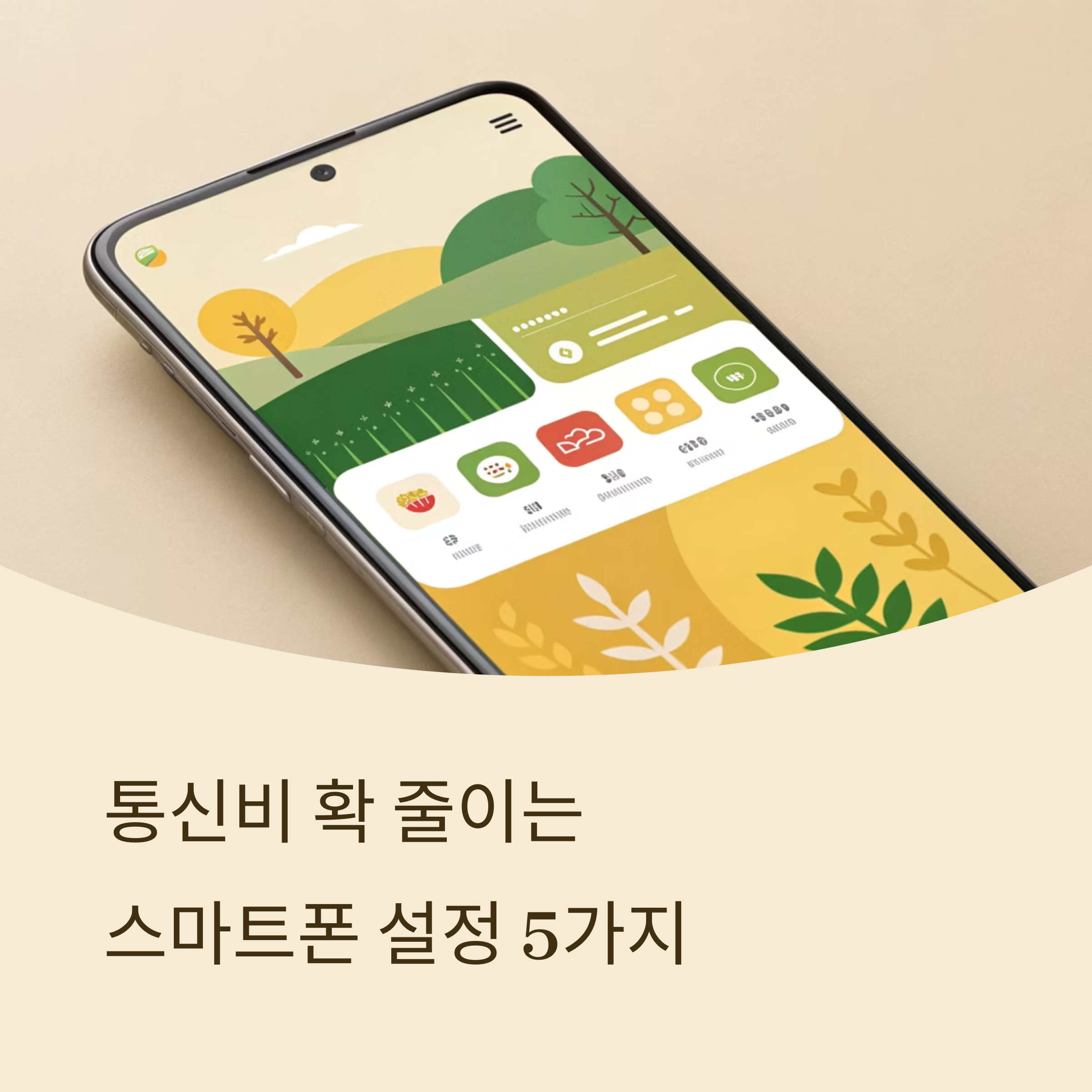 통신비 확 줄이는 스마트폰 설정 5가지