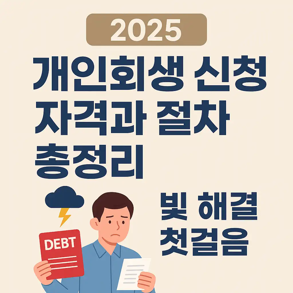 2025 개인회생 신청 자격과 절차 총정리 – 빚 해결 첫걸음