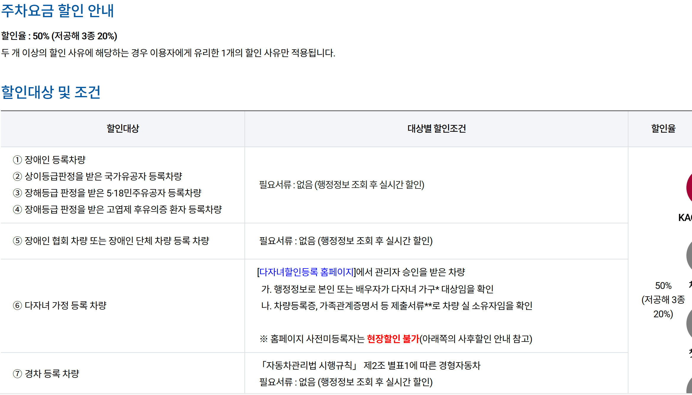 청주 국제 공항 주차 할인 50% 받는 방법(다자녀 할인, 2자녀)