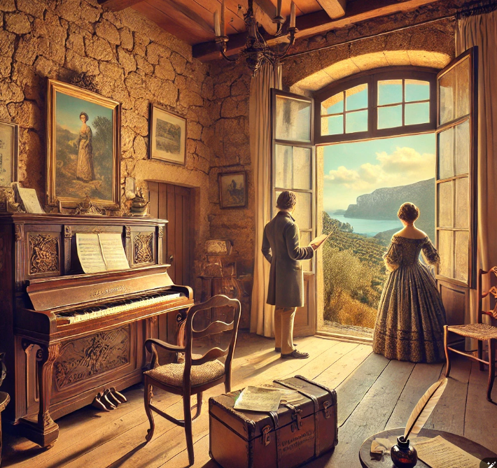 쇼팽과 상드 관련 그림