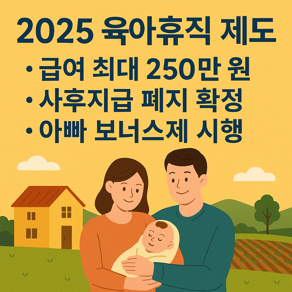 2025 육아휴직 제도|급여 인상·사후지급 폐지 확정·아빠 보너스제 시행